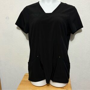 Heartsoul Love Always Womens XL Scrub Top Black